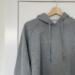 TOPSHOP Cropped Grey Hoodie